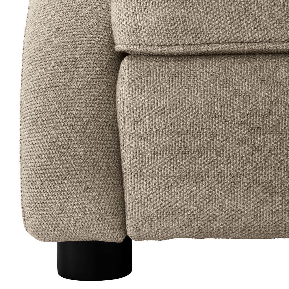 Contemporary linen lounge chair by Eichholtz, upholstered in Avalon Sand fabric