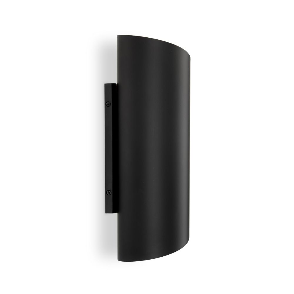 A chic black and gold wall lamp