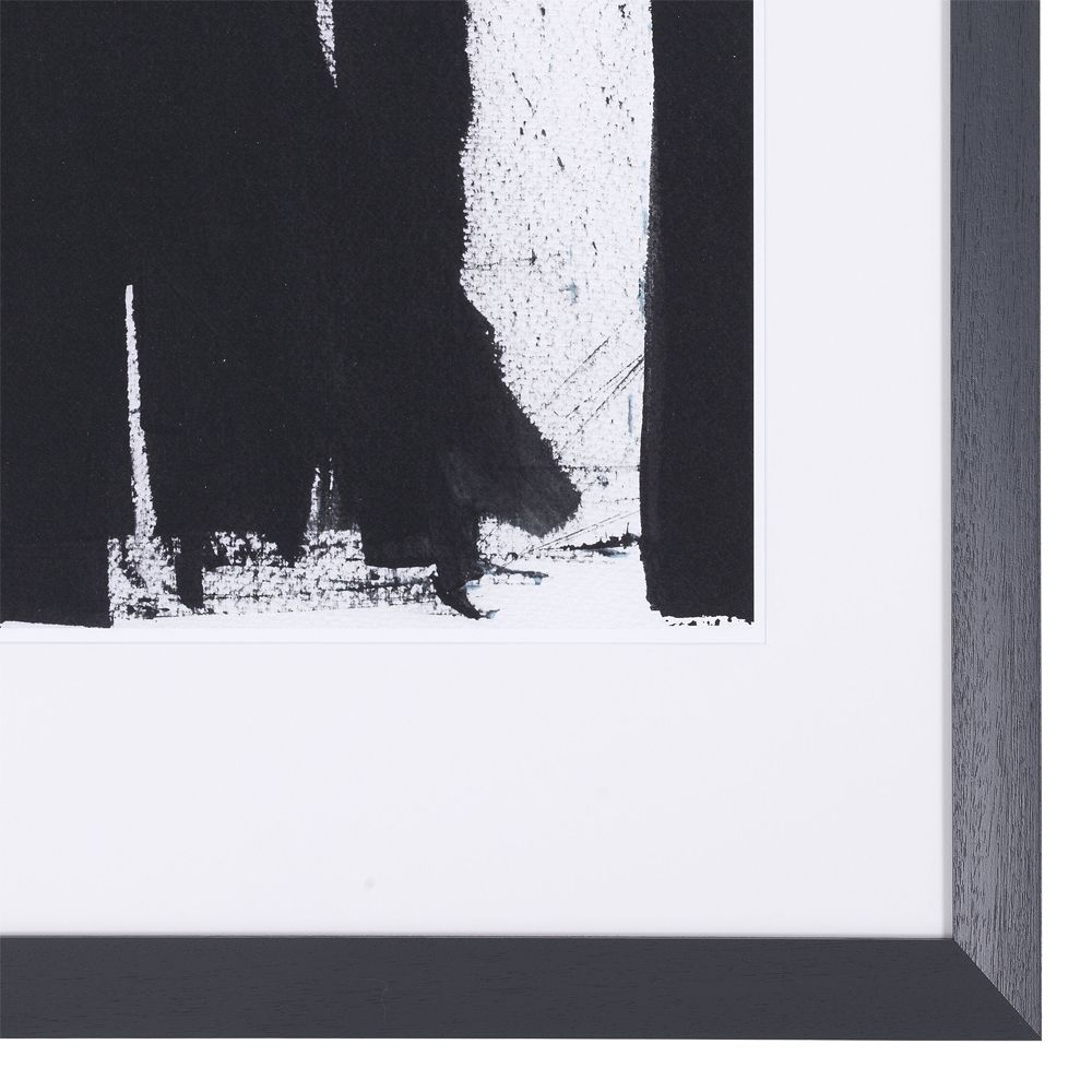 Pair of bold monochrome abstract prints by Eichholtz