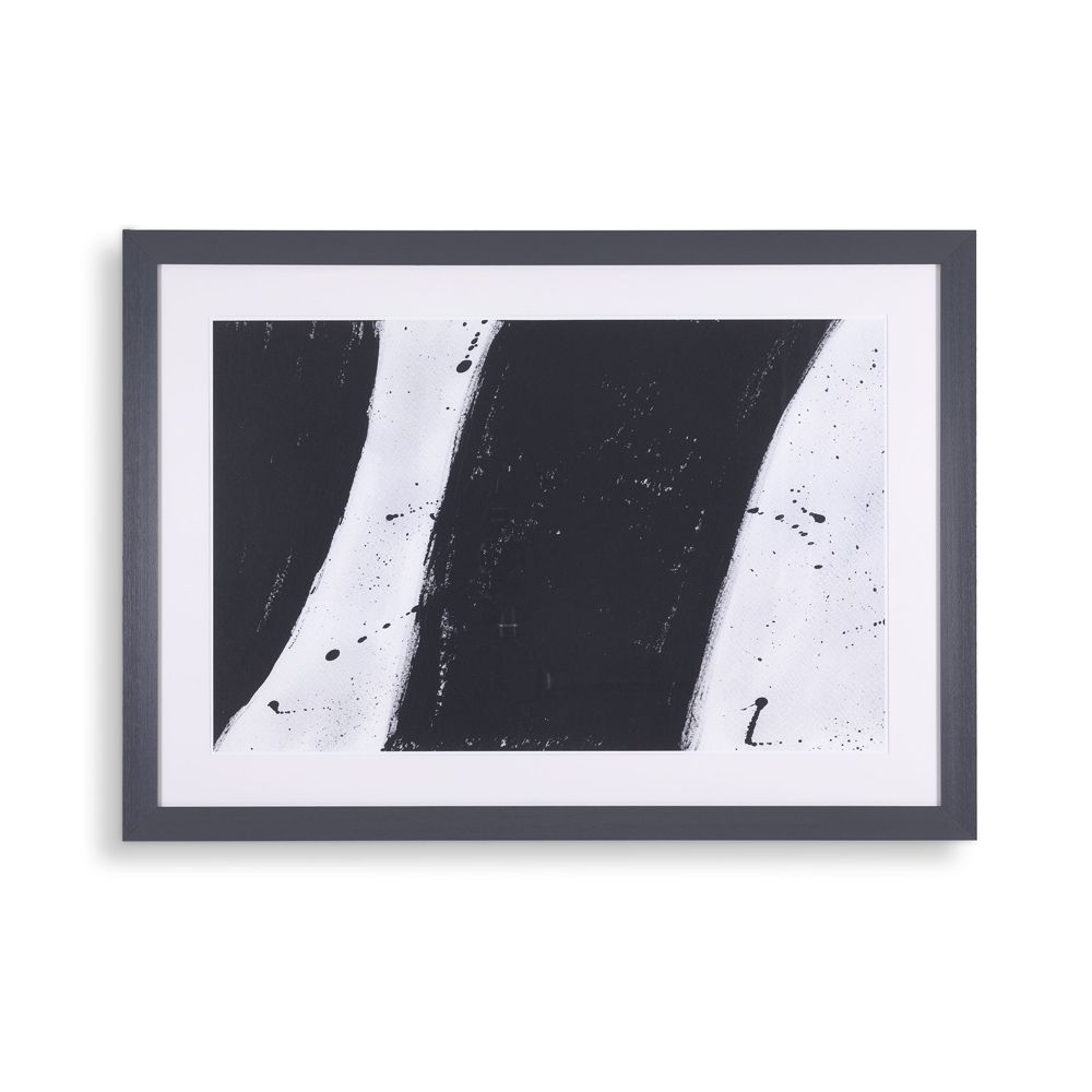 A luxurious set of 2 abstract monochromatic prints