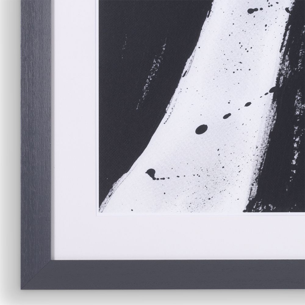 A luxurious set of 2 abstract monochromatic prints