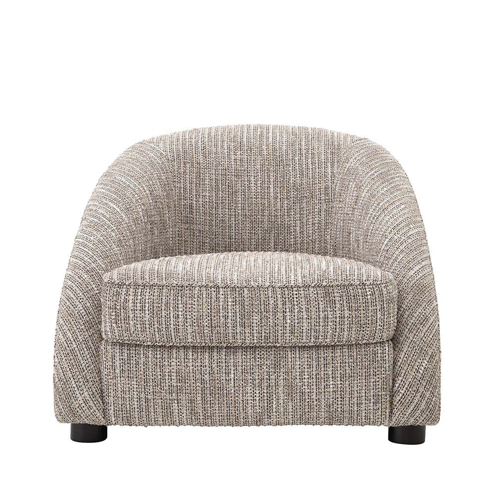 A timeless beige chair with comfortable design and style.