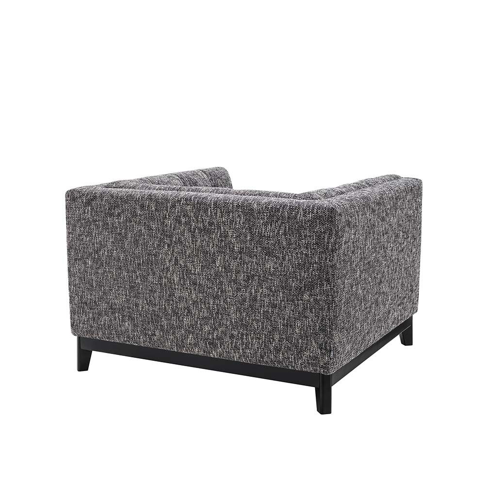 stunning grey upholstered seat with black legs