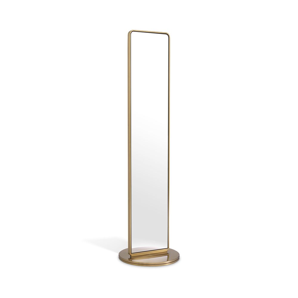Stylish brass frame standing mirror