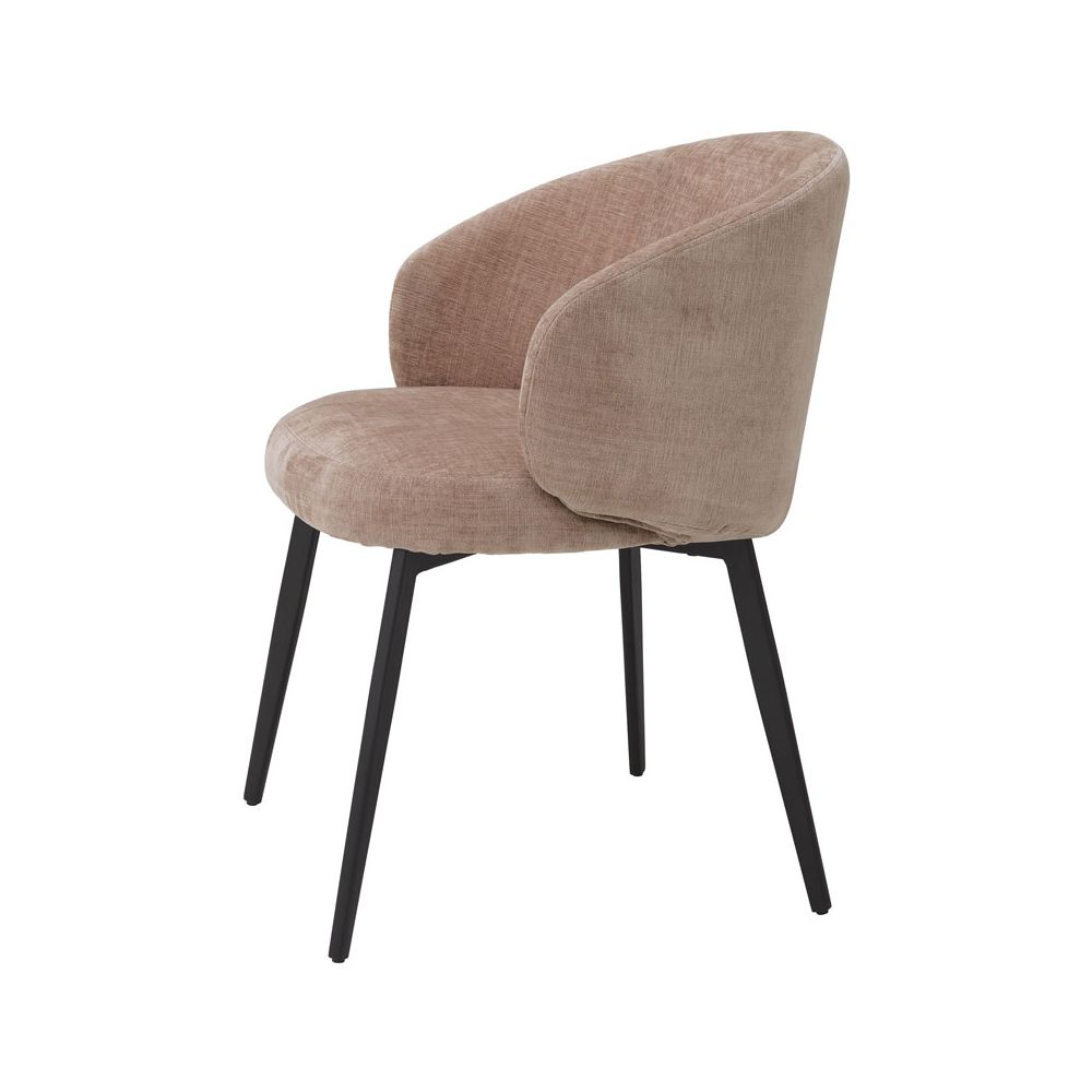 Alluring sisley pink upholstered dining chair