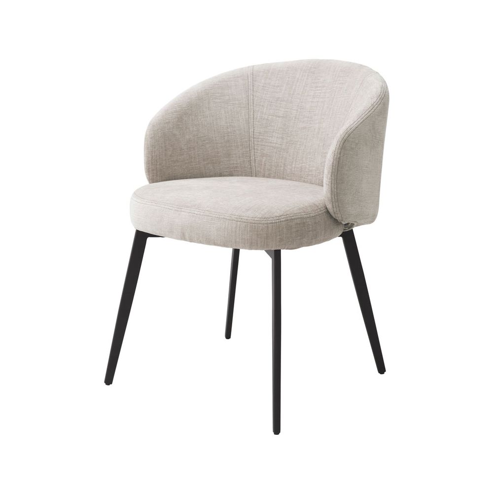 Stylish dining chairs upholstered in sisley beige