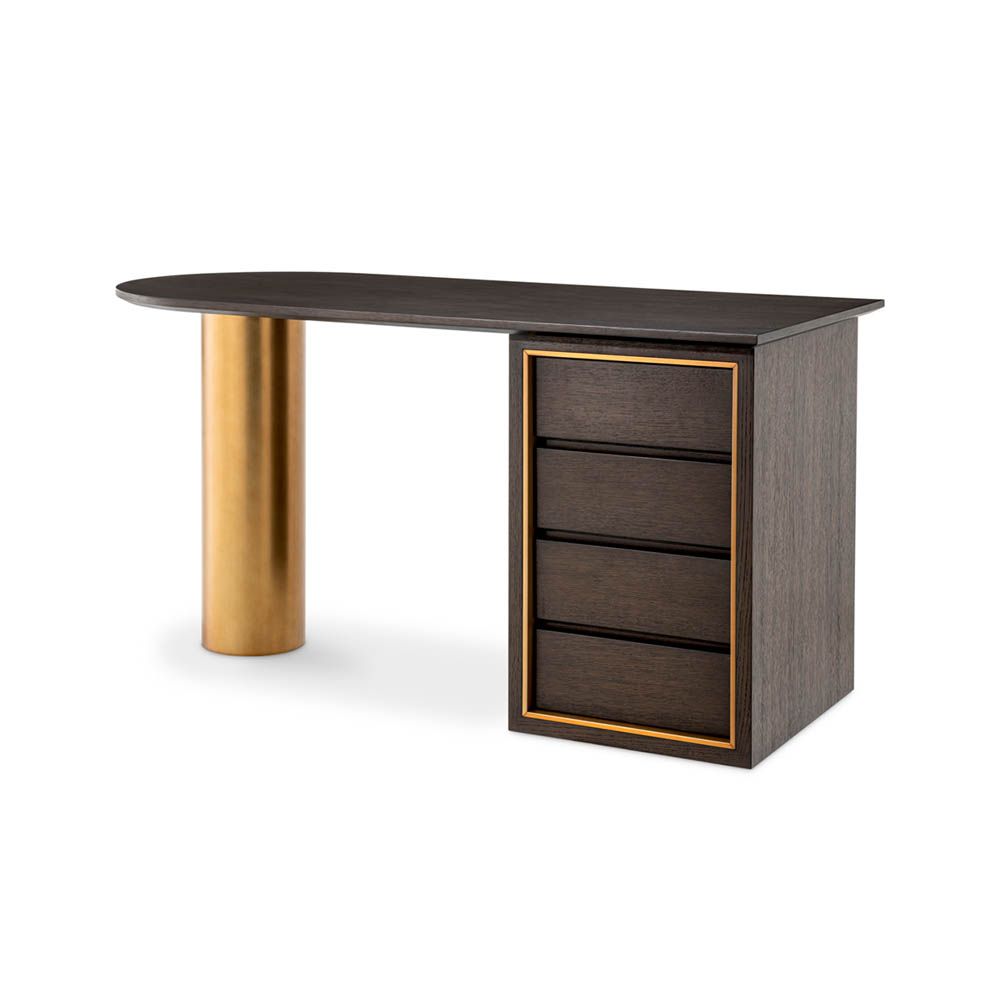 opulent desk, reconfigurable for both right and left-handed workers