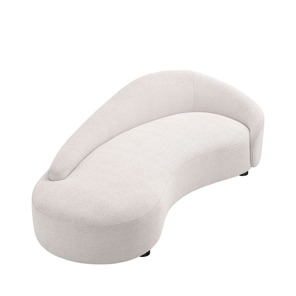 Luxurious sofa upholstered in Lyssa off-white fabric