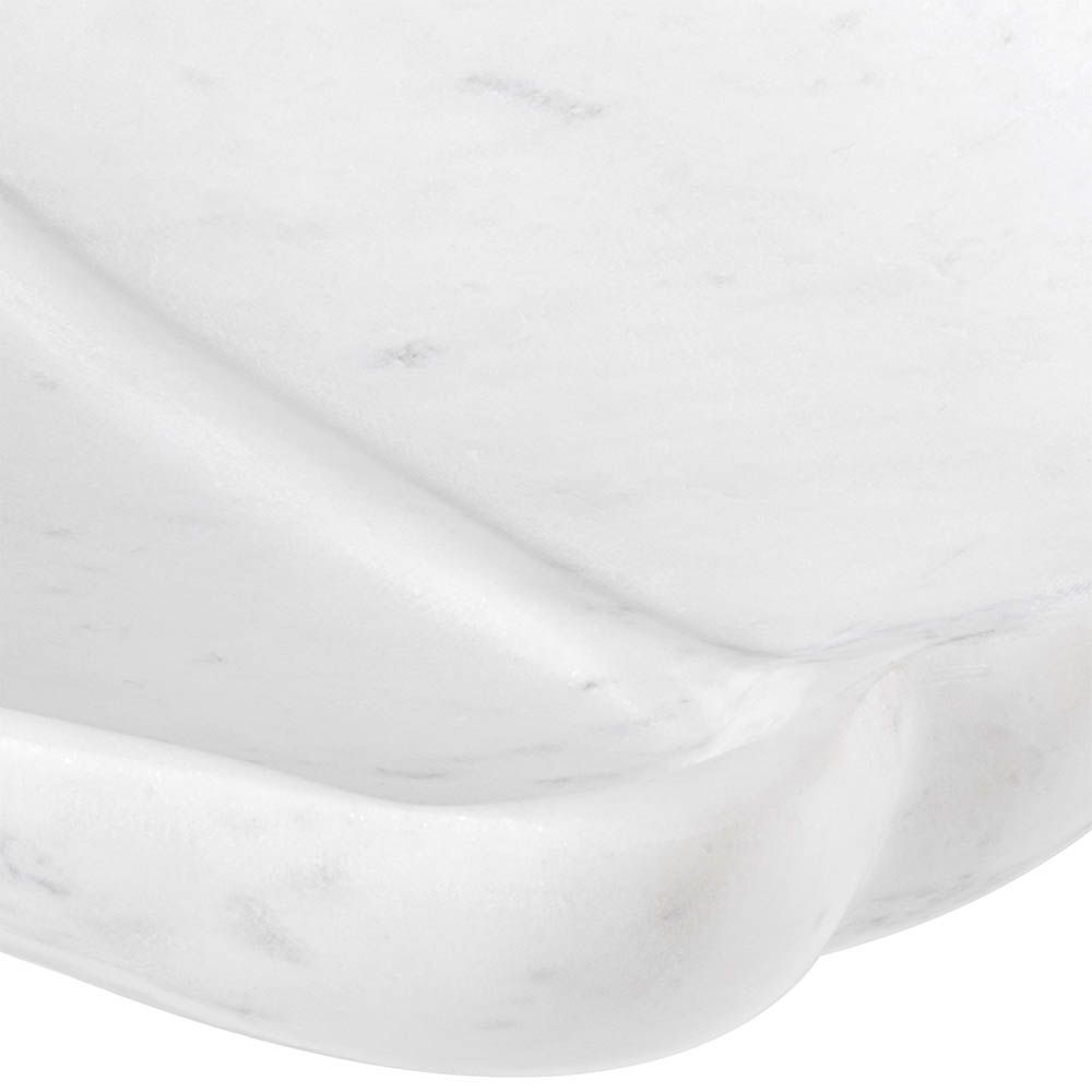 opulent white marble decorative tray