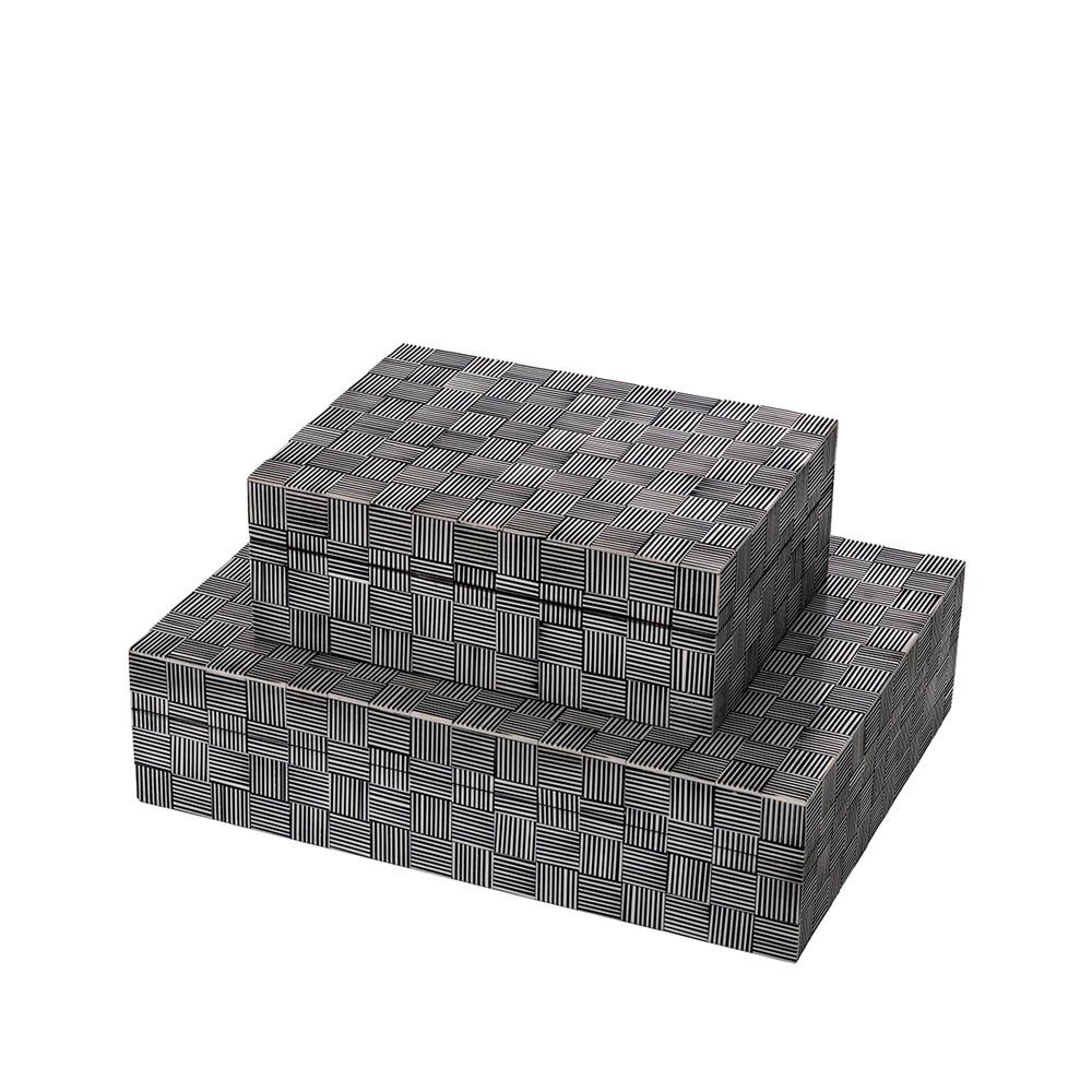 Stylish storage box with intricated inlay design