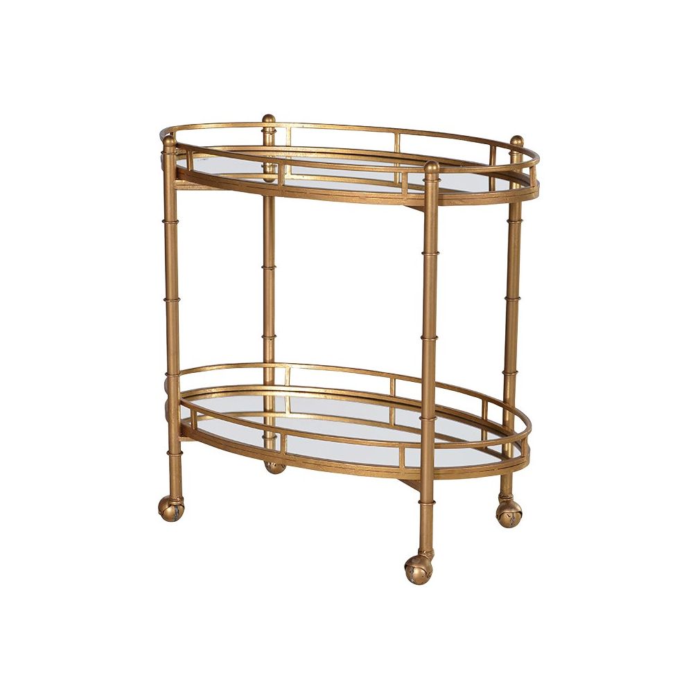 2 Tier Mirrored Drinks Trolley