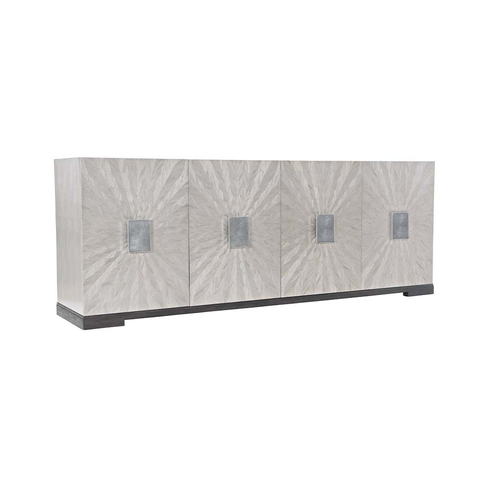 Gorgeous 4 door entertainment unit with petal details