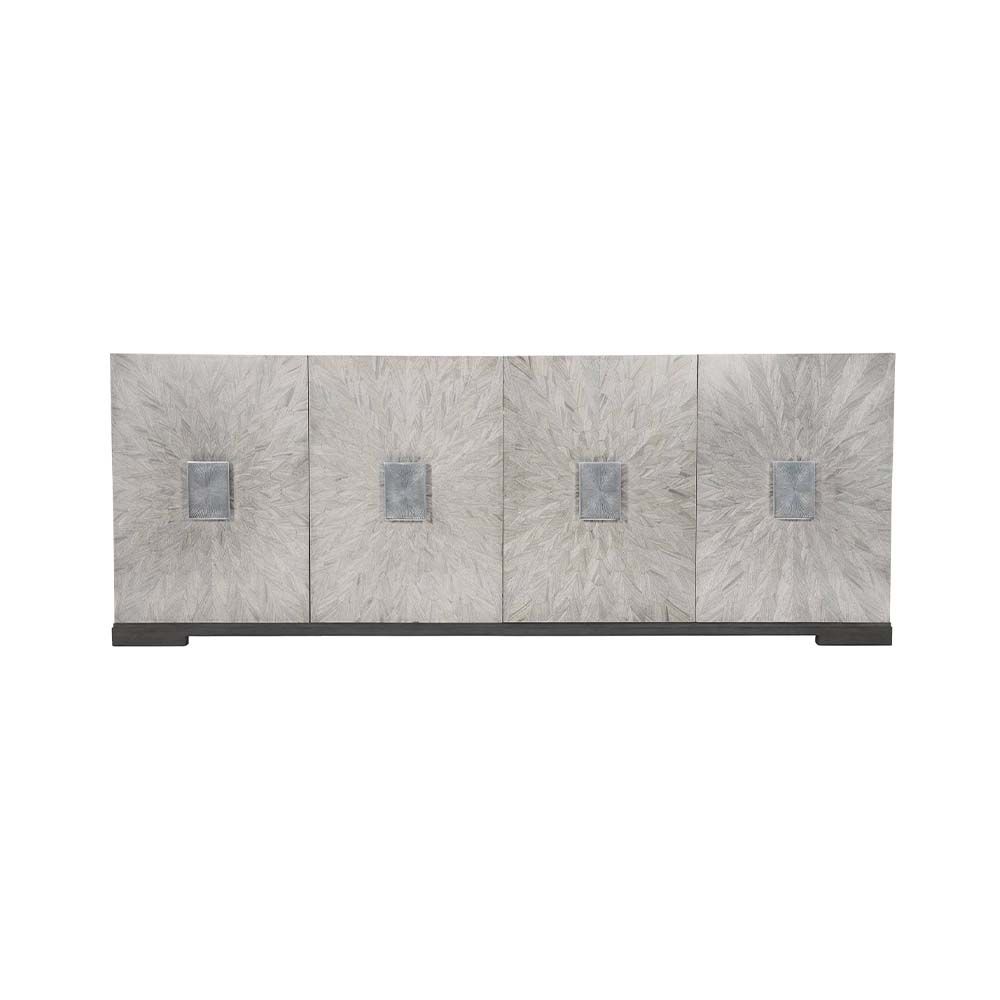 Gorgeous 4 door entertainment unit with petal details