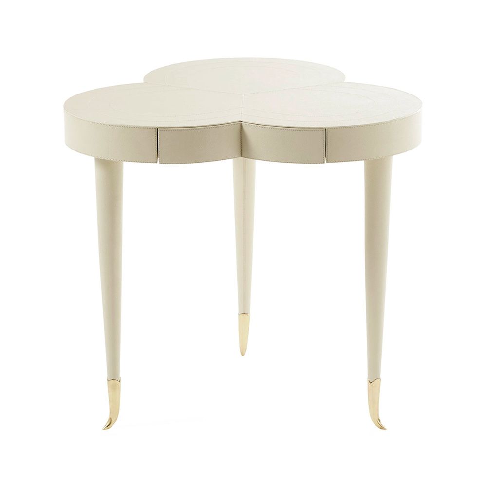Gorgeous clover-shaped table with drawer
