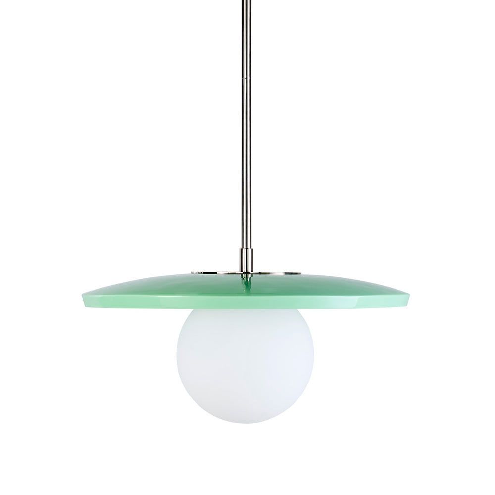 Striking mid-century inspired pendant lamp with acrylic shade