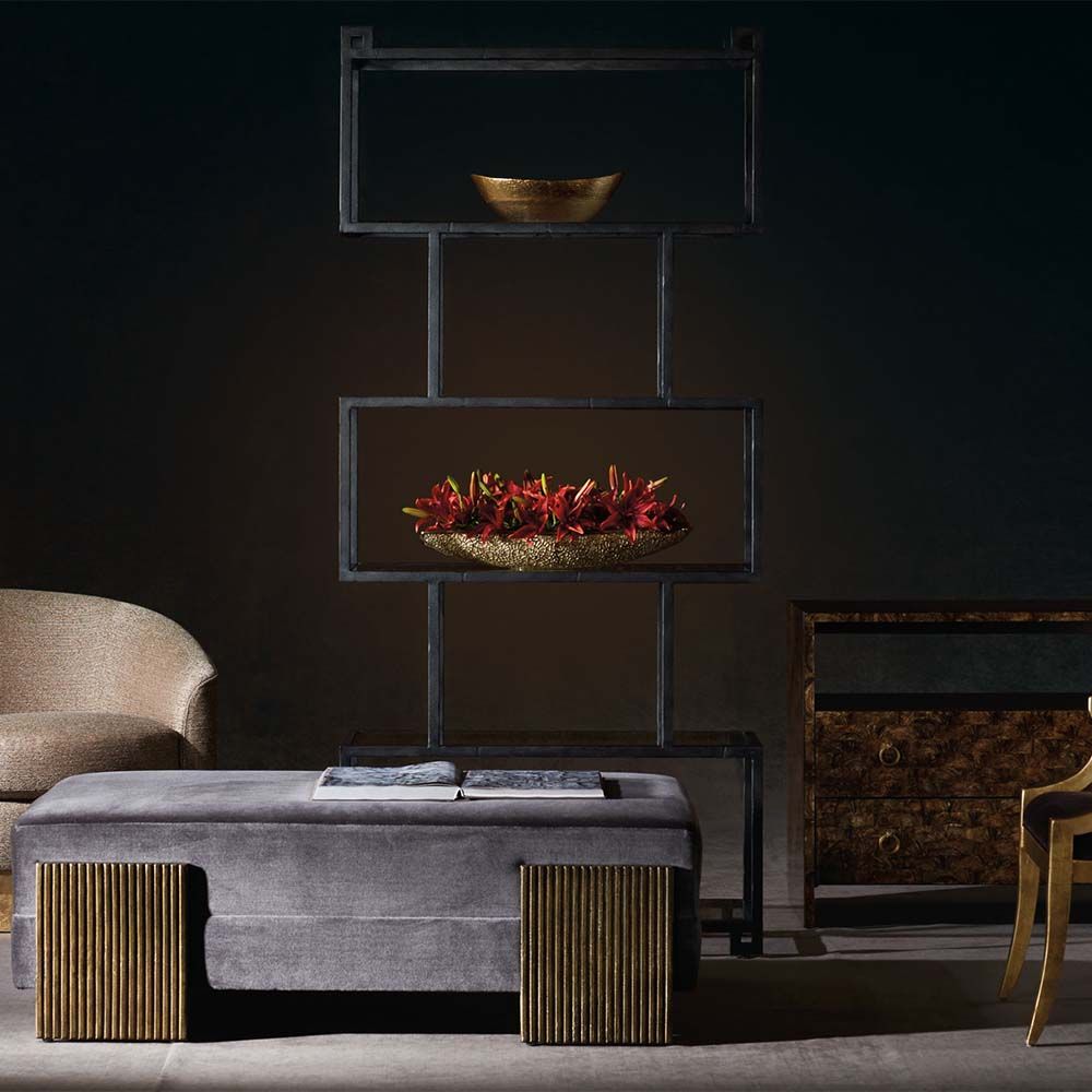 Art deco and industrial decor inspired display cabinet