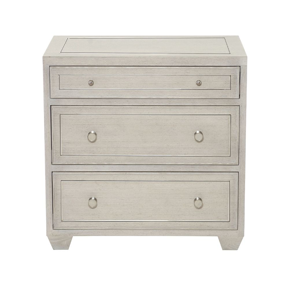 A beautiful, 3 drawer bedside table by Bernhardt.
