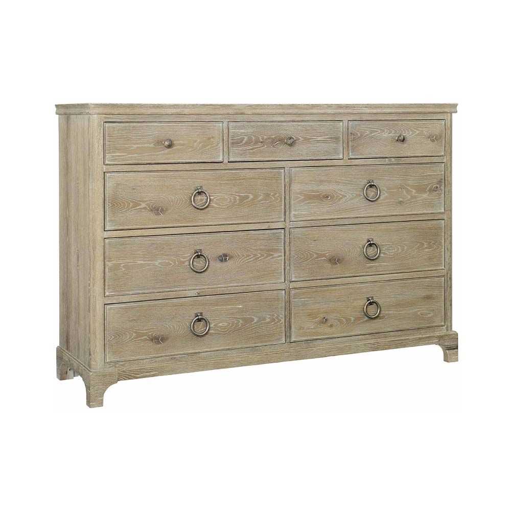 A beautifully rustic 9 drawer dresser