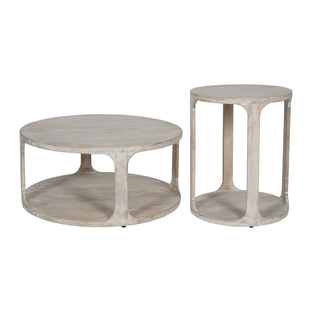 stunning side table in light, rounded design