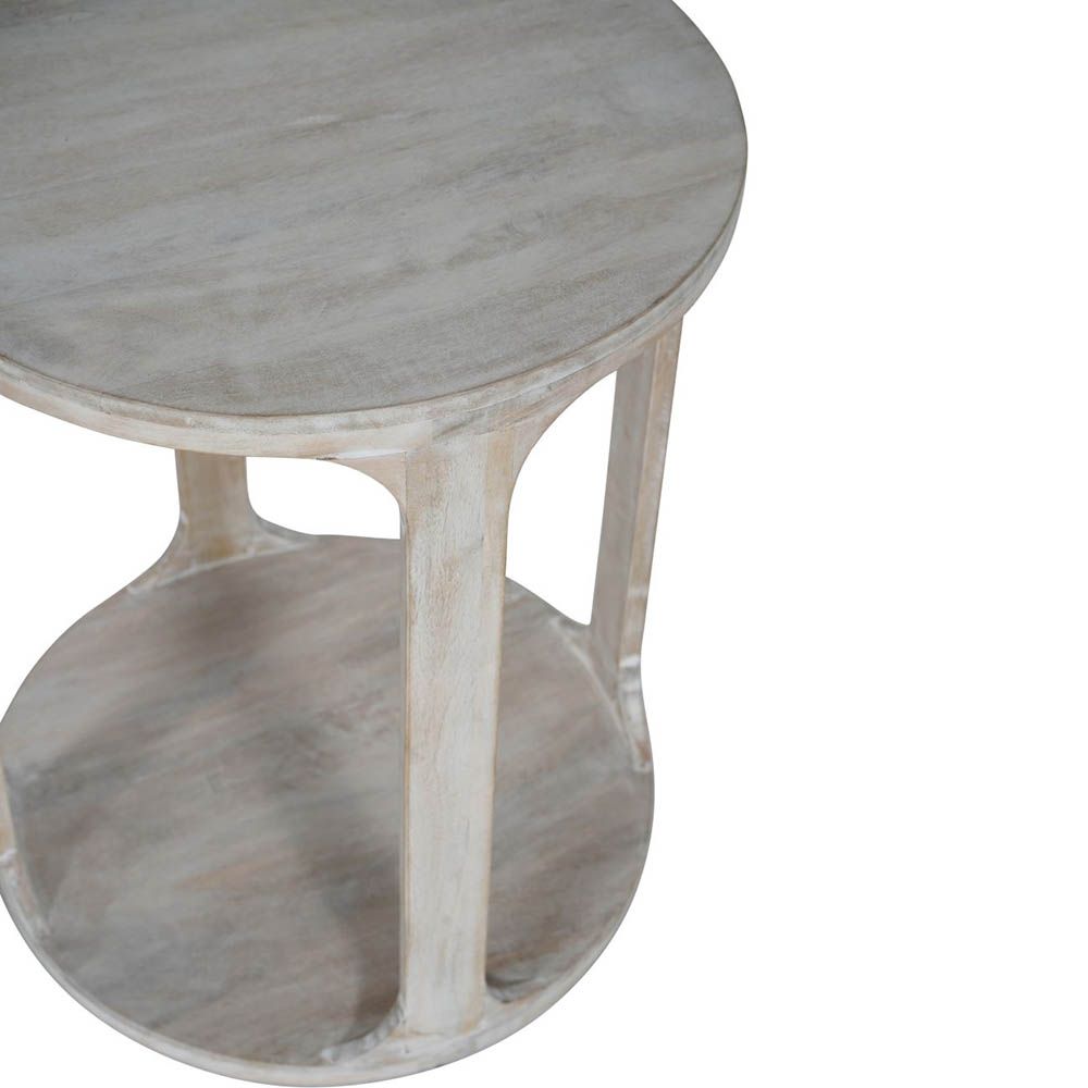 stunning side table in light, rounded design