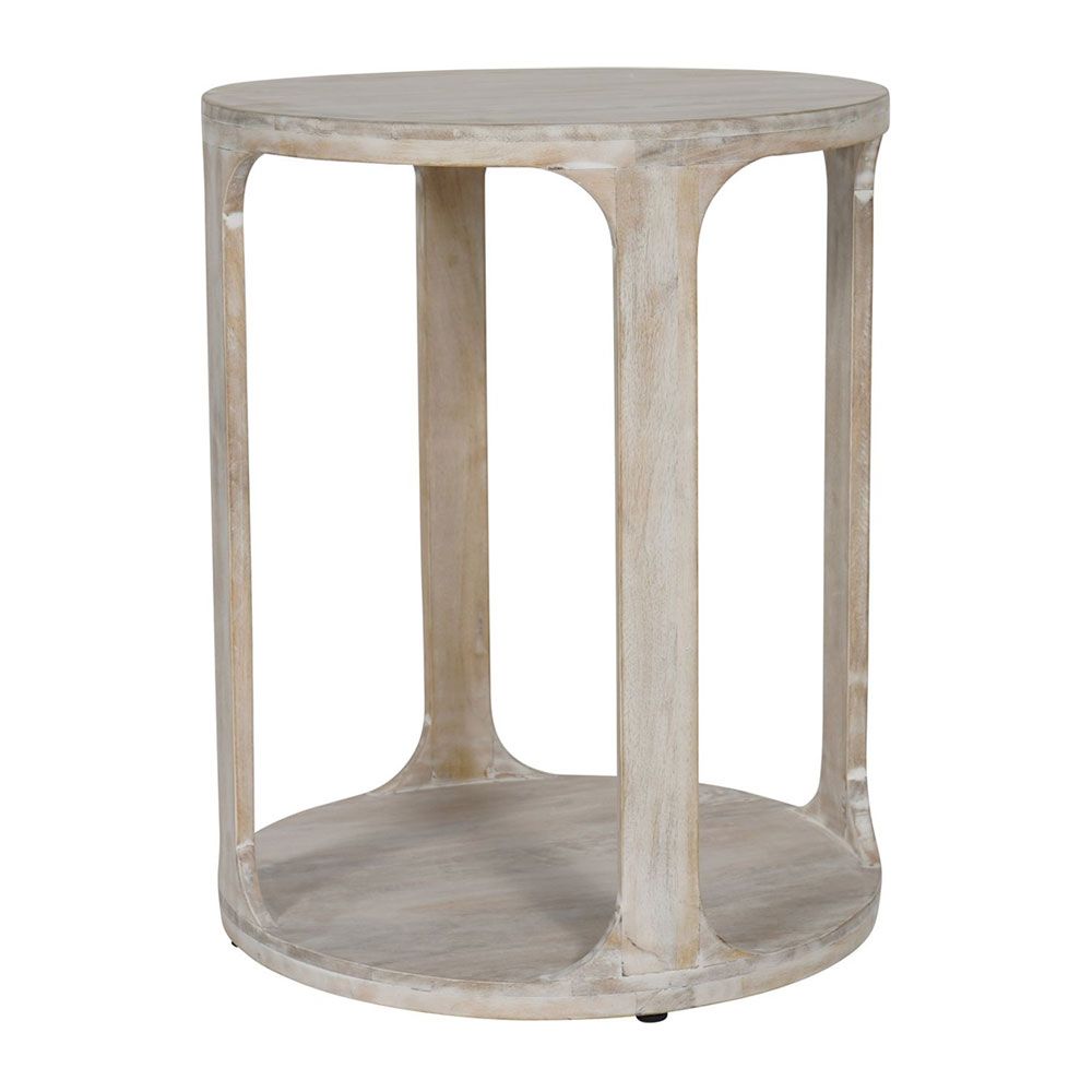 stunning side table in light, rounded design