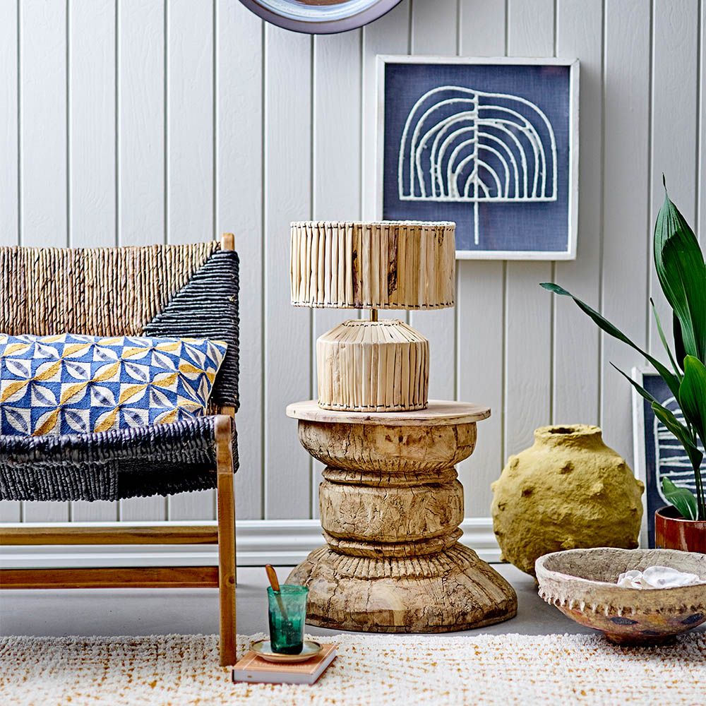 Quirky, natural wooden side table