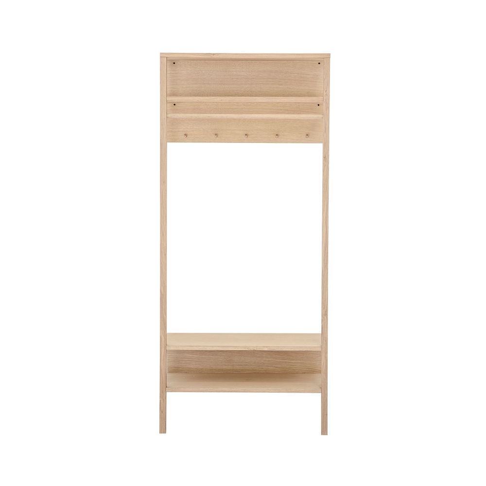 A luxurious natural oak Scandinavian-style clothes rack