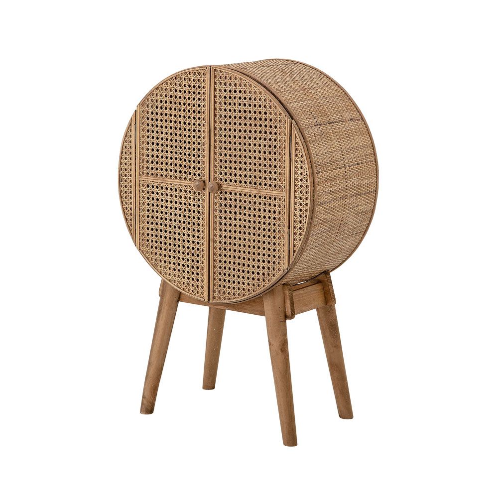 A gorgeous small fir and rattan storage cabinet 