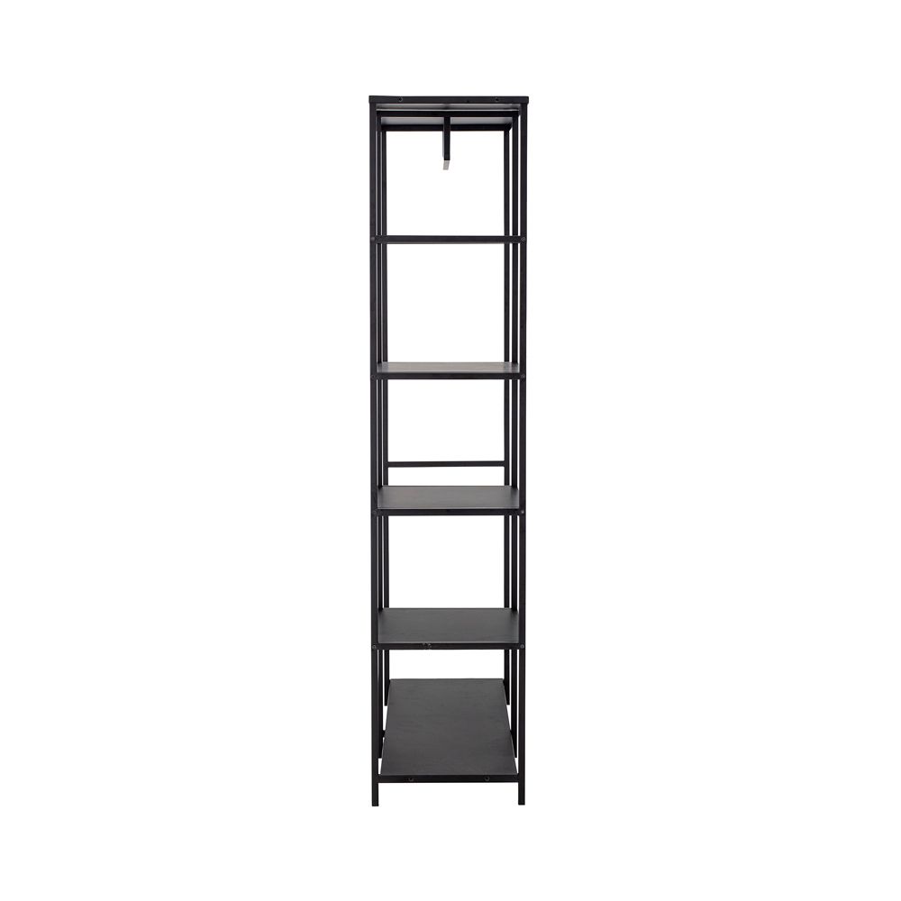 A stylish black metal minimalist clothing unit