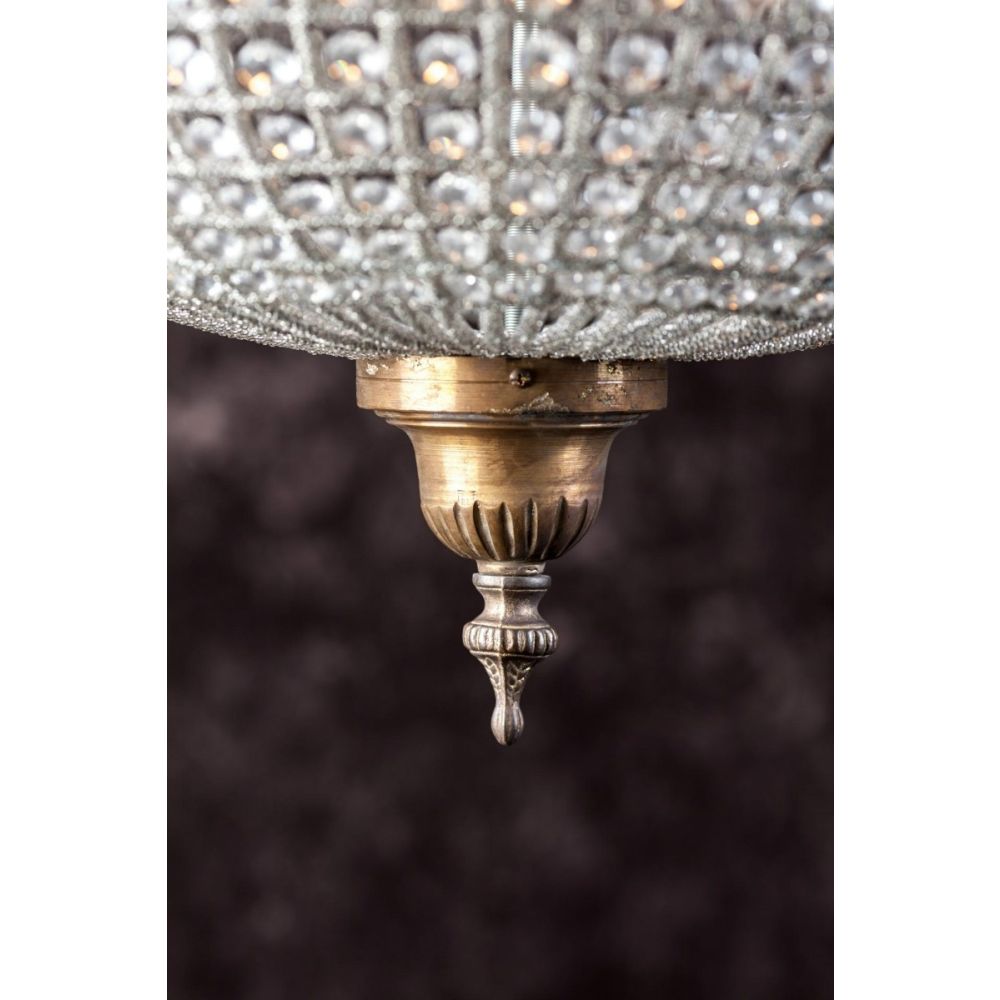 Classic statement empire shape chandelier with cut glass intertwined beading