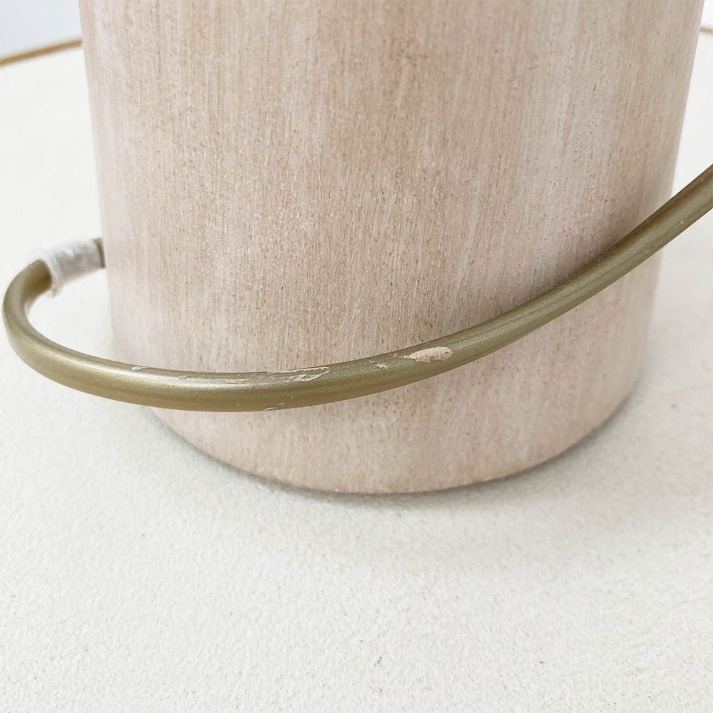 Stylish bleached mango wood table lamp with white lampshade 