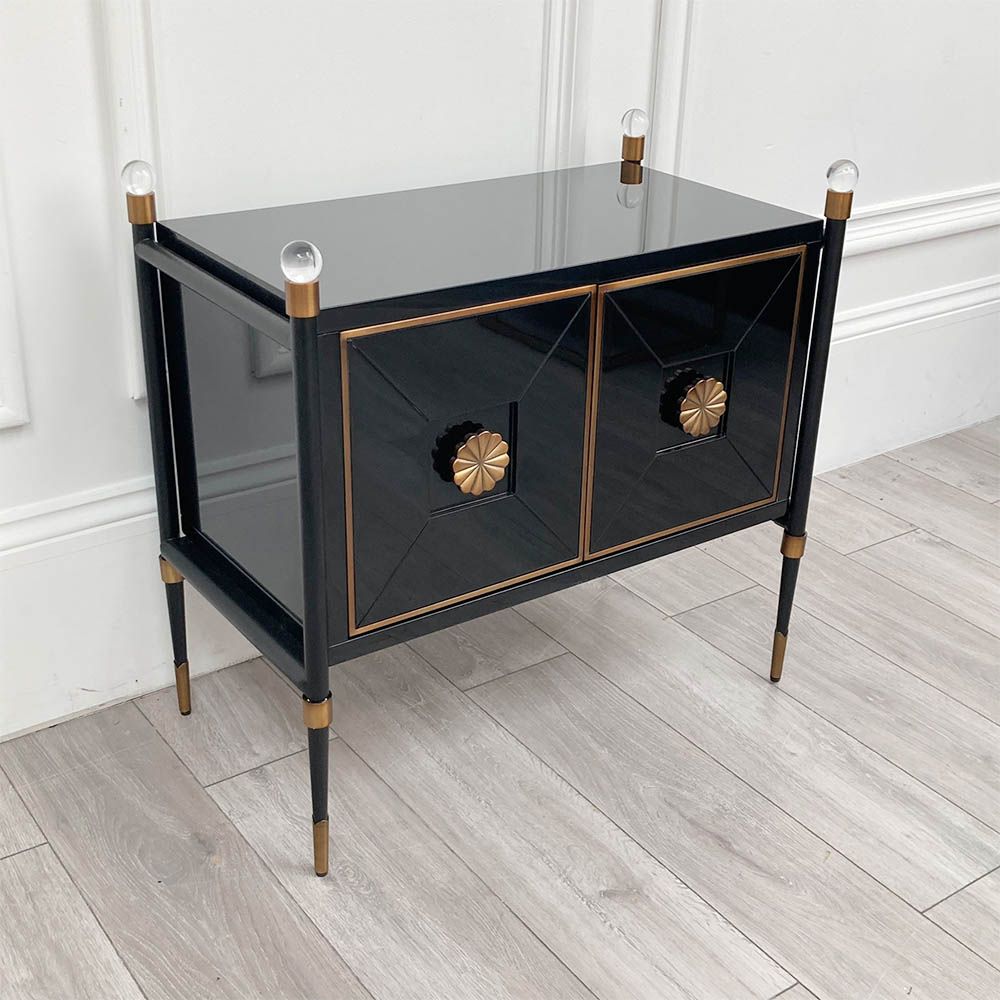 A luxurious Parisian inspired cabinet with brass details