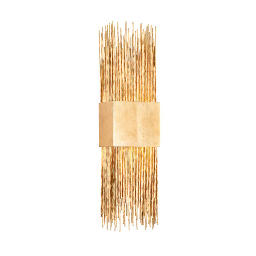 Gorgeous gold wall sconce with varied height rods for dimension