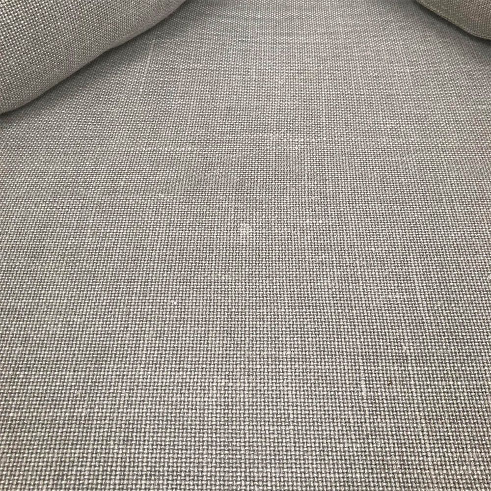 Ultra cosy grey linen sofa with two scatter cushions