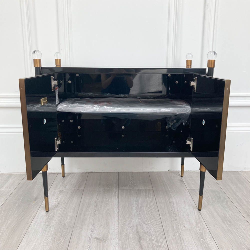 A luxurious Parisian inspired cabinet with brass details