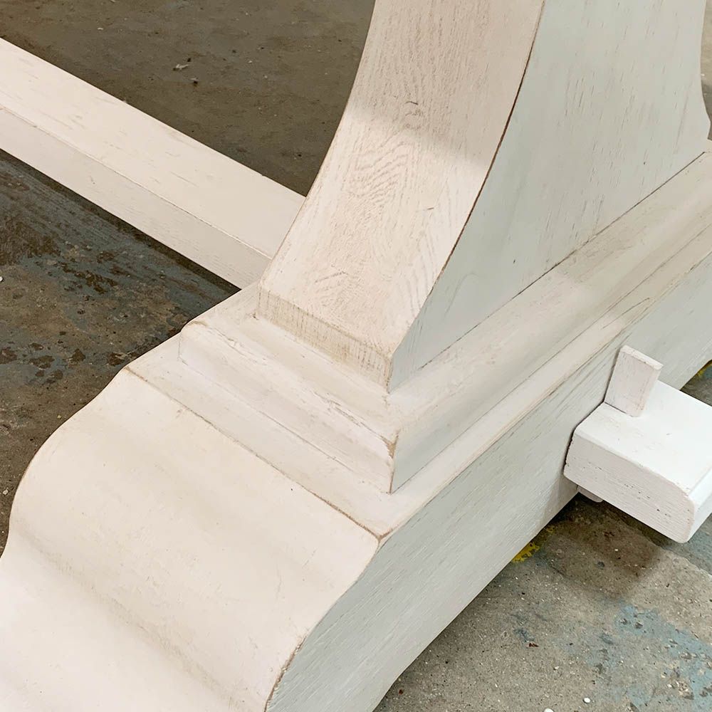 Imperfections to brushed white finish