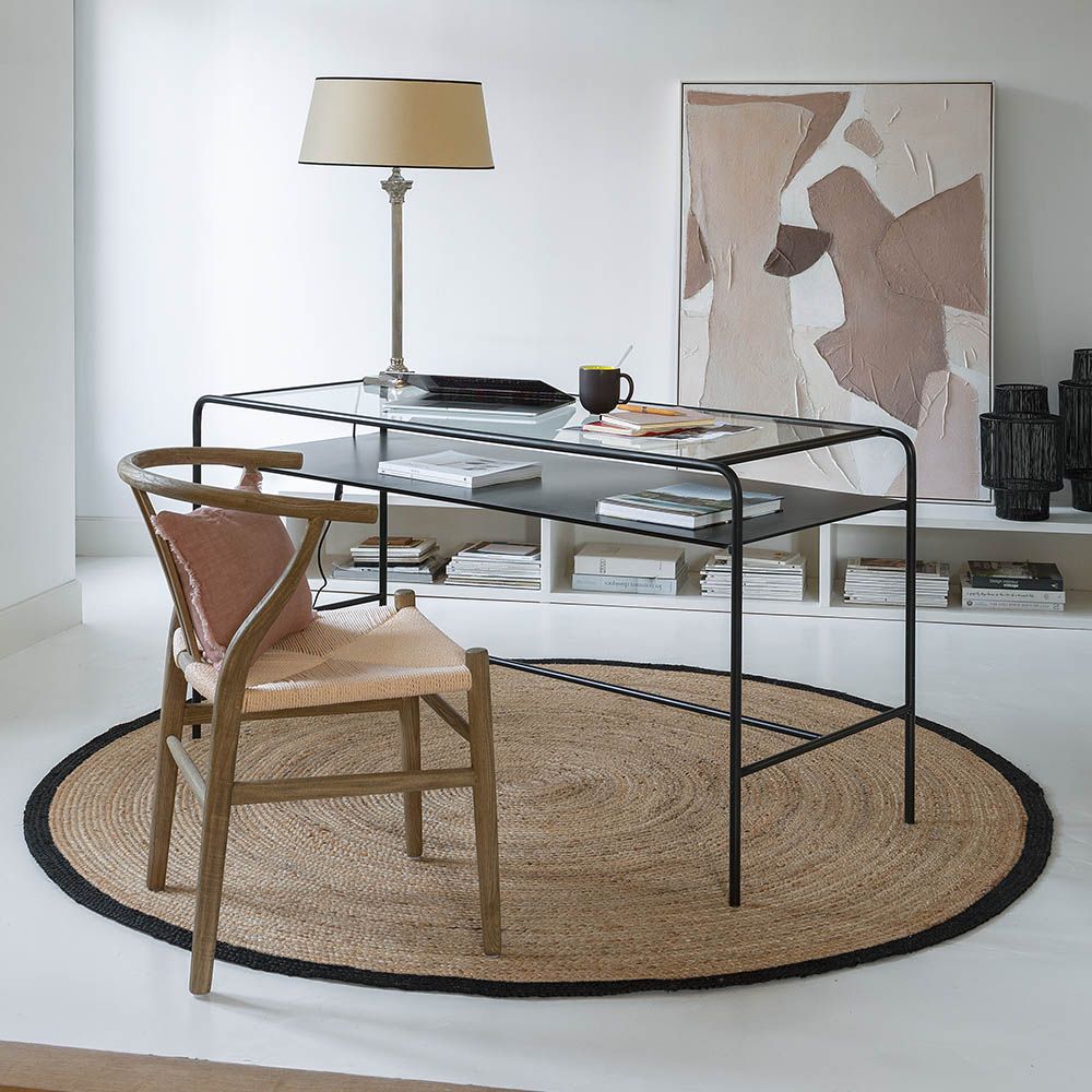 Lovely woven jute circular rug