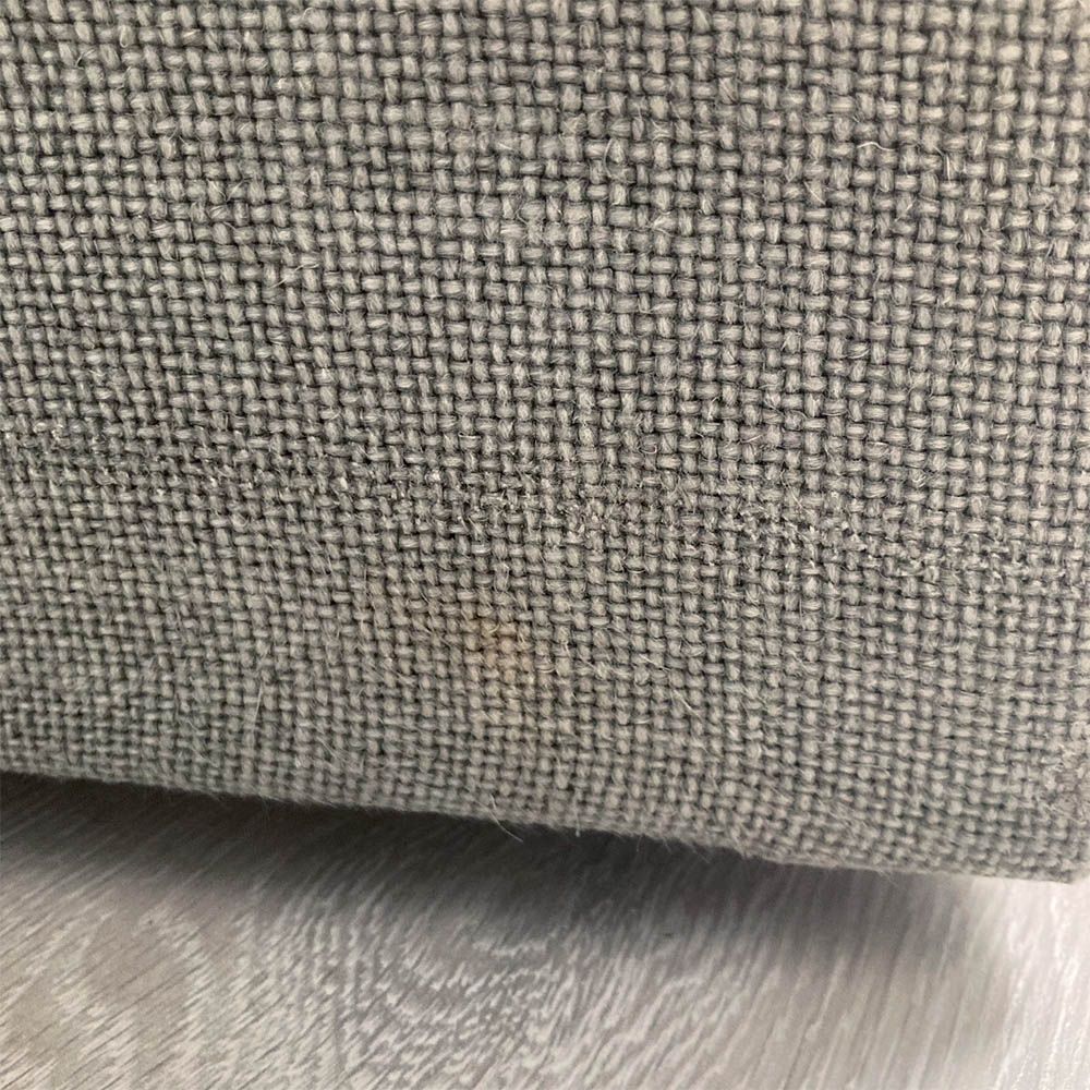 Ultra cosy grey linen sofa with two scatter cushions