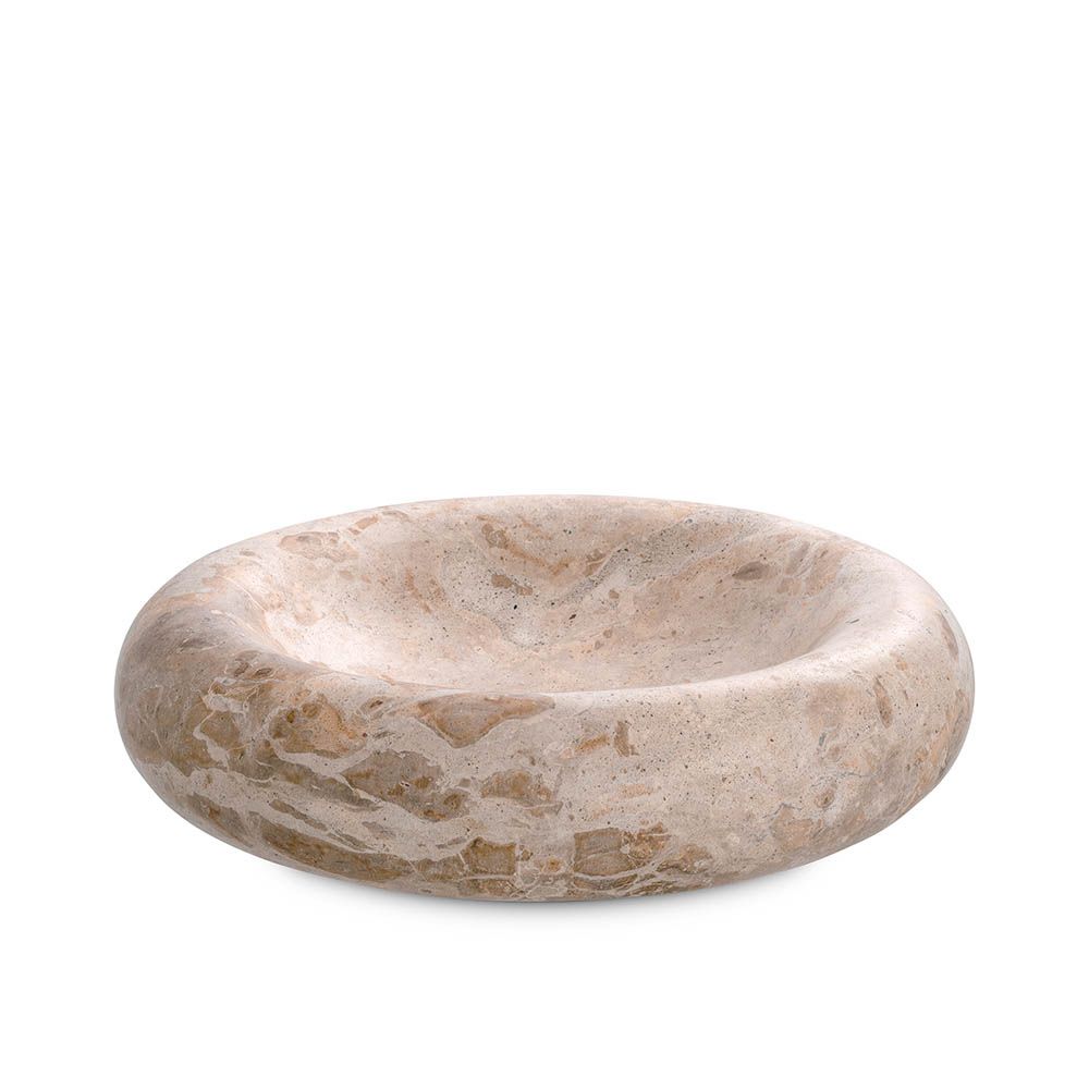 Chic travertine and marble dish accessory