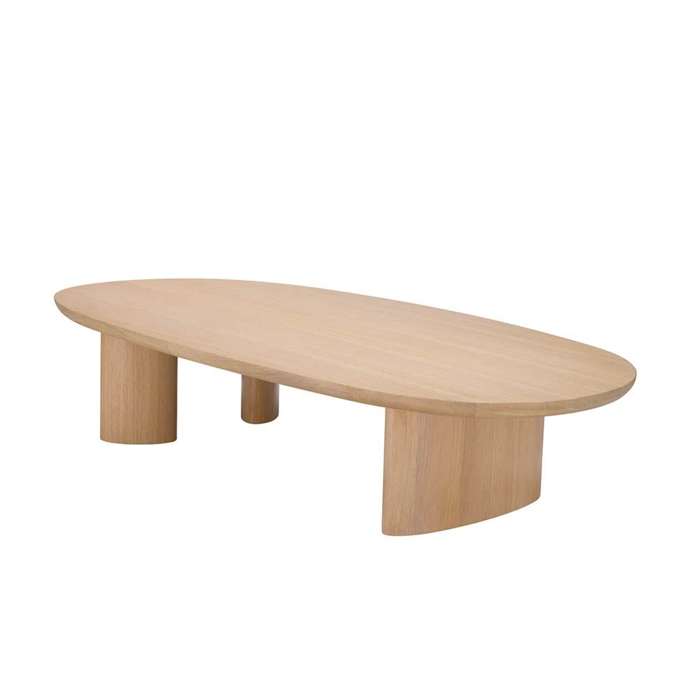 Scandi coffee table in oak veneer and lovely asymmetrical legs