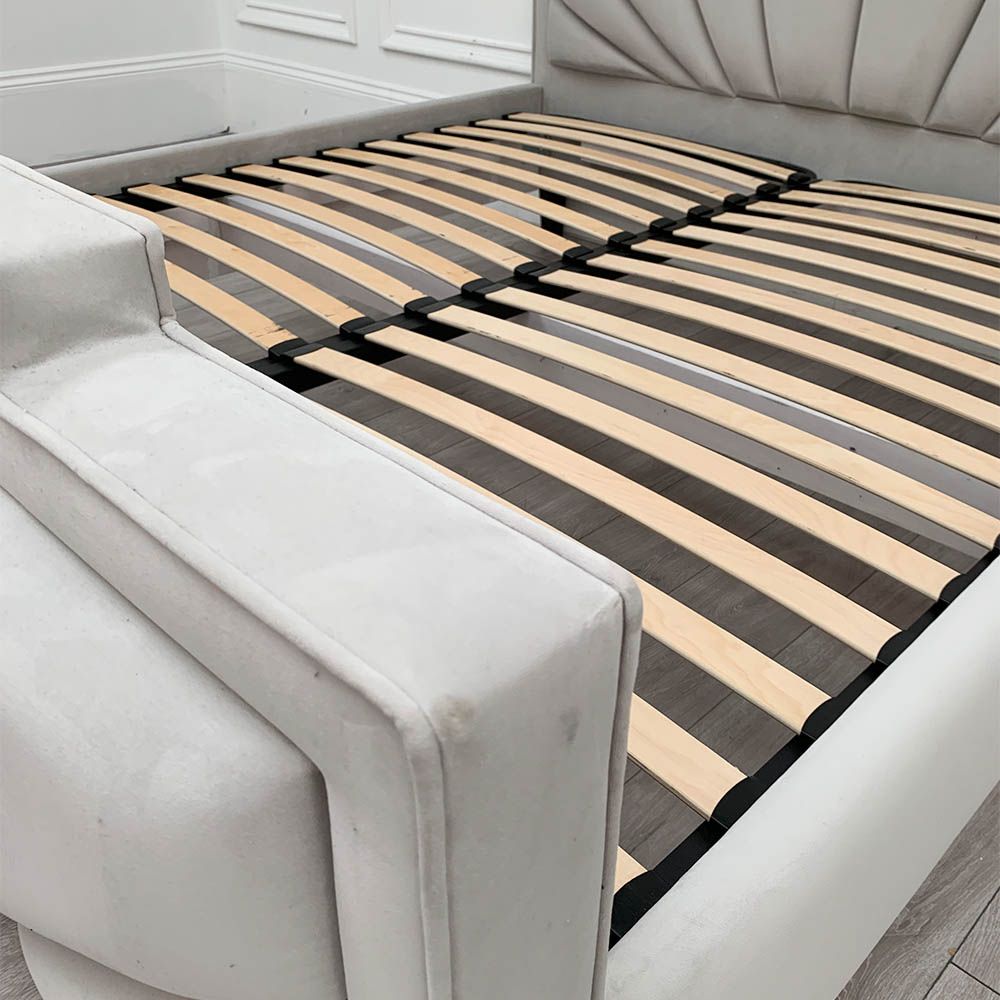 Slight mark on corner of bed footboard