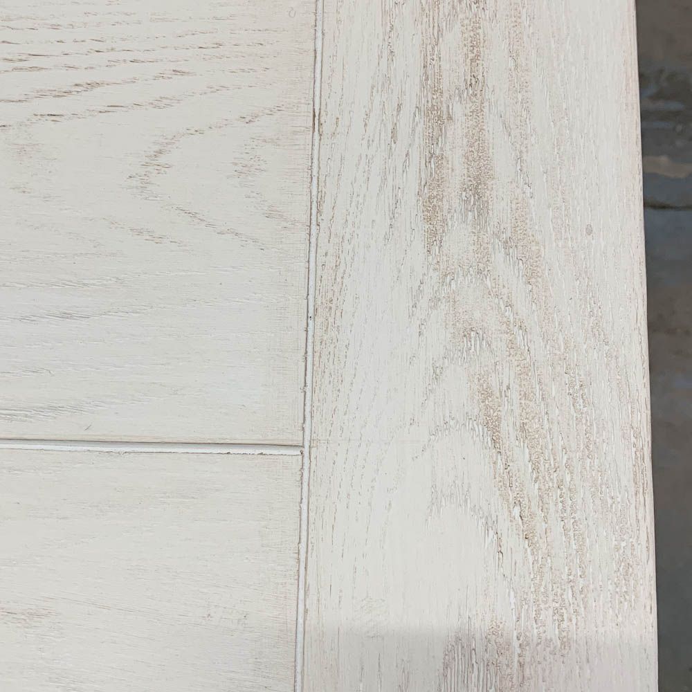Imperfections to brushed white finish