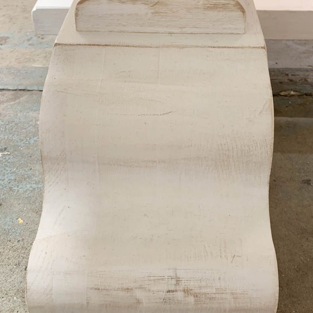 Imperfections to brushed white finish