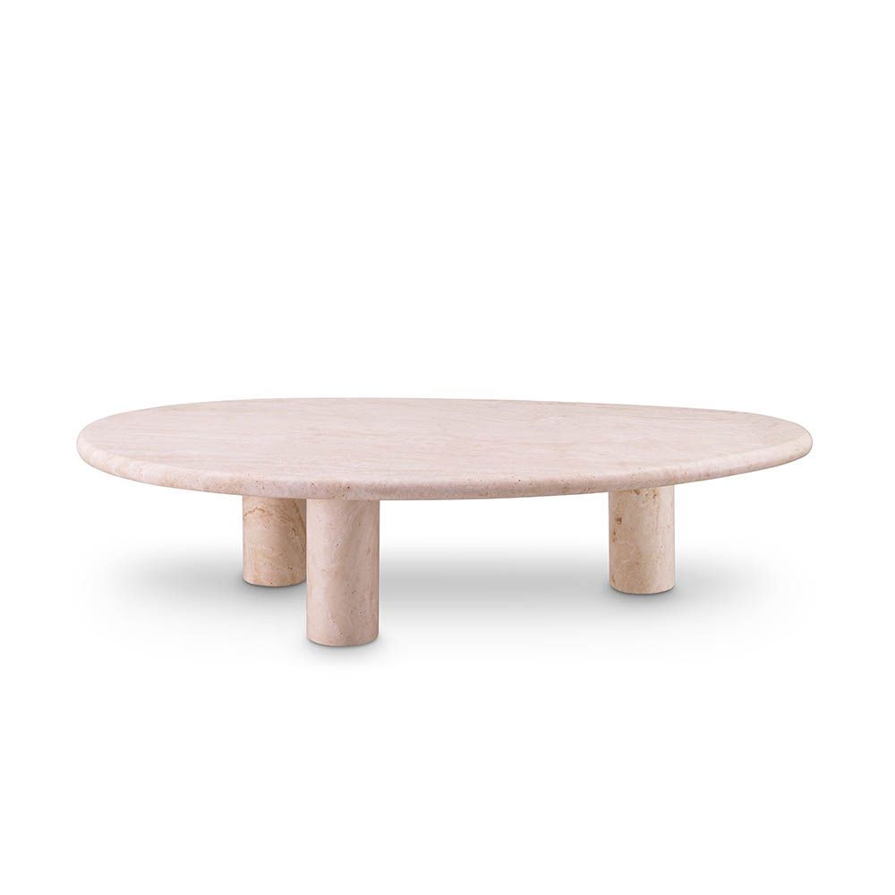 lovely and chic pure travertine coffee table