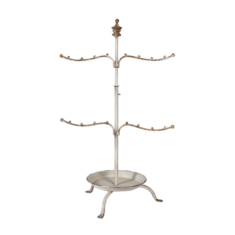 Gold and white metal jewellery stand