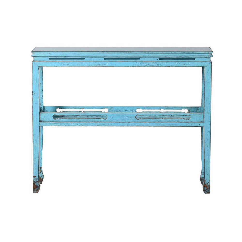 Striking shabby chic blue console table