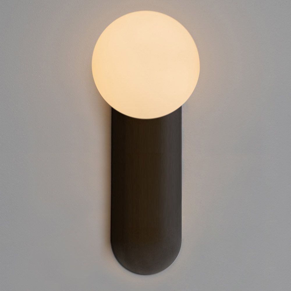 Elegant and ambient wall light on gunmetal plate