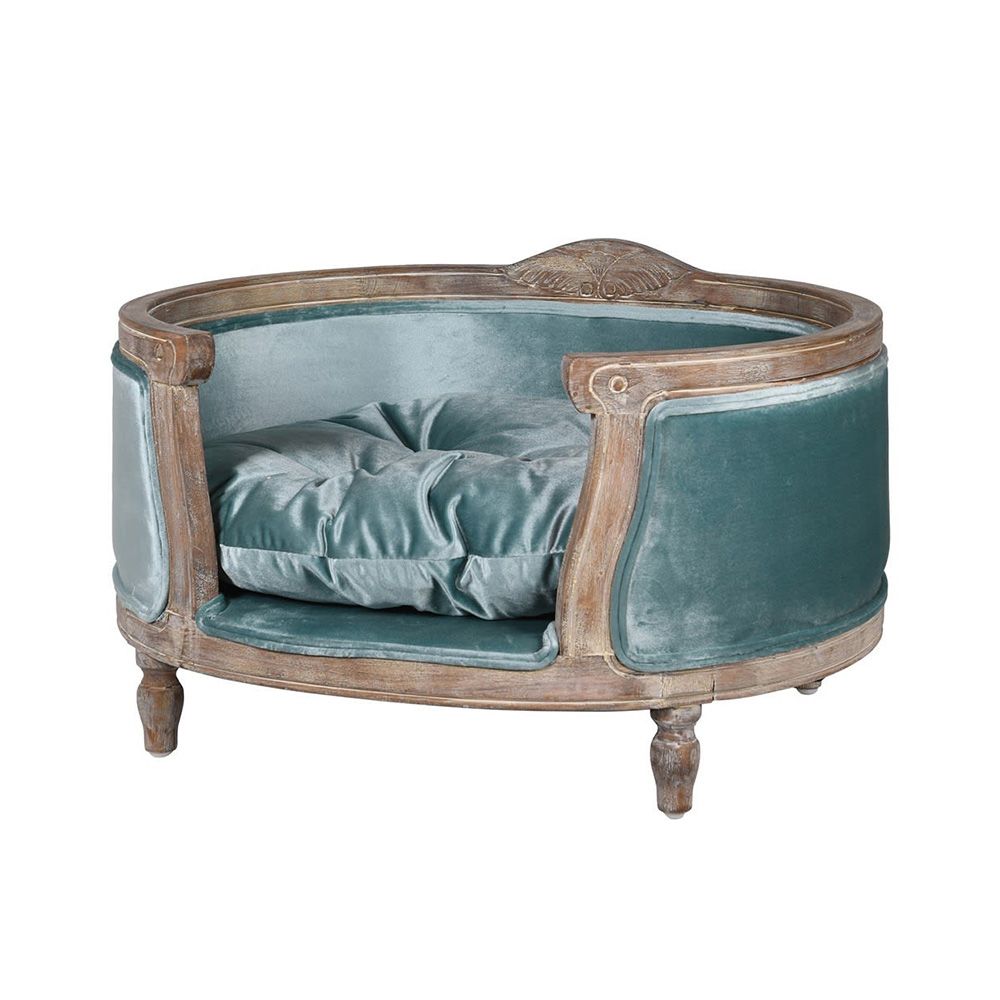 Bailey's Blue Velvet Dog Bed