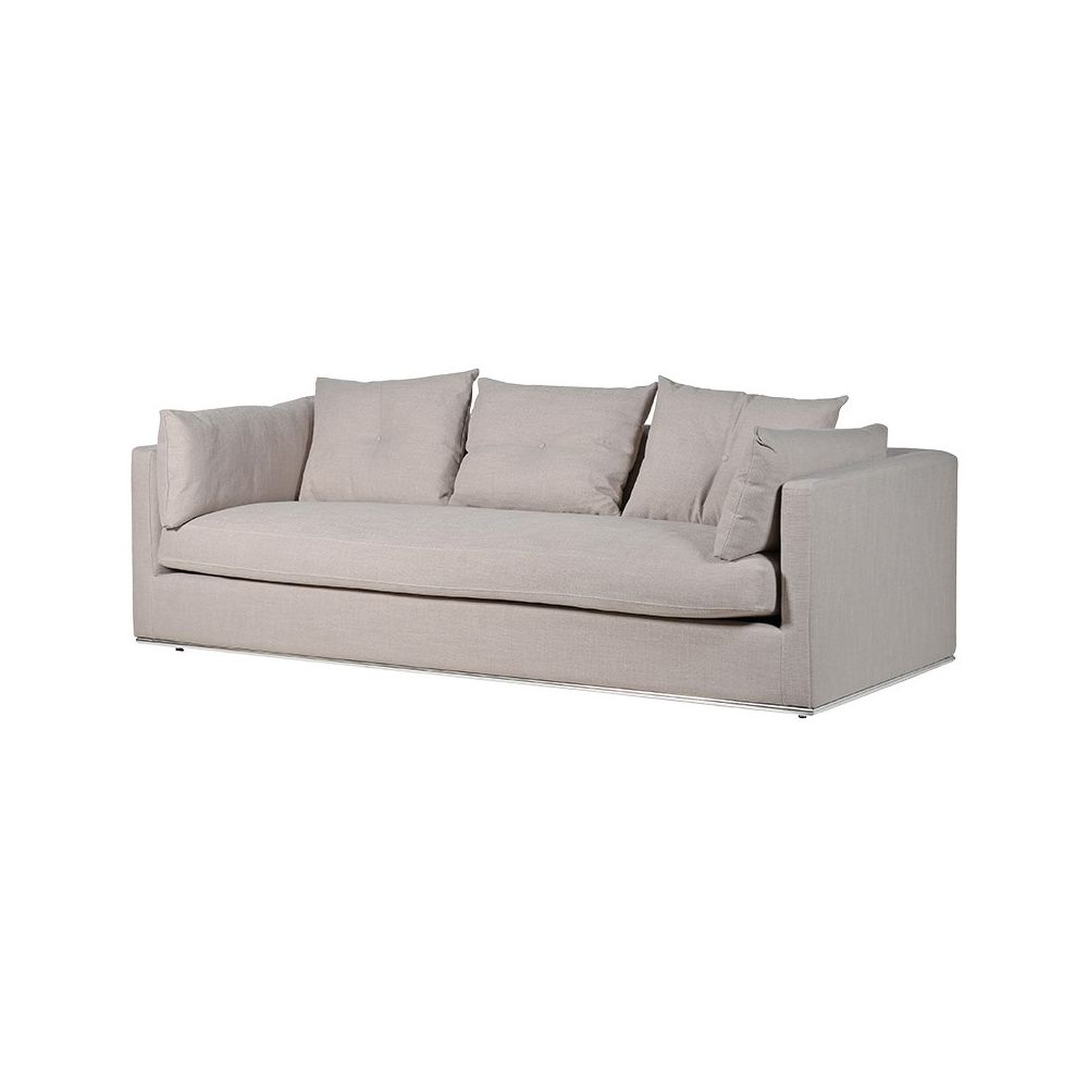 Large, grey three seater sofa