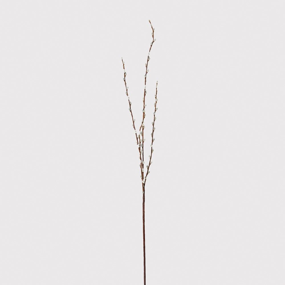 delicate sprig of artificial pussy willow